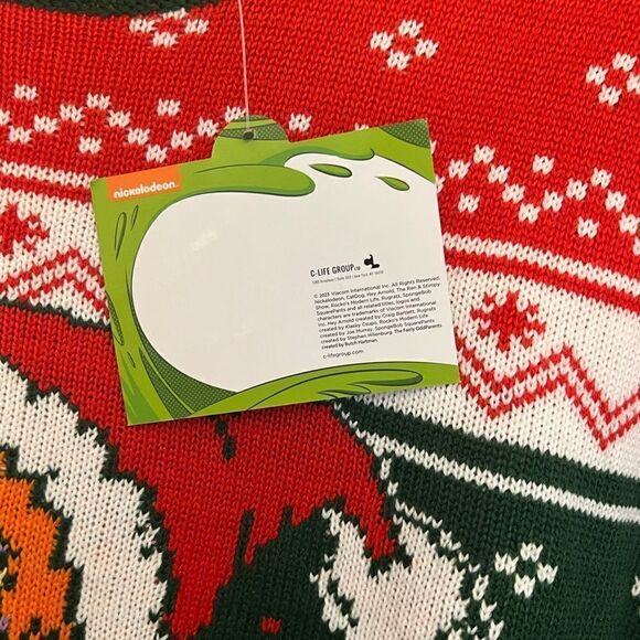 NWT Rugrats Chuckie Nickelodeon Retro. Ugly Christmas Sweater. Size L. - Picture 3 of 7